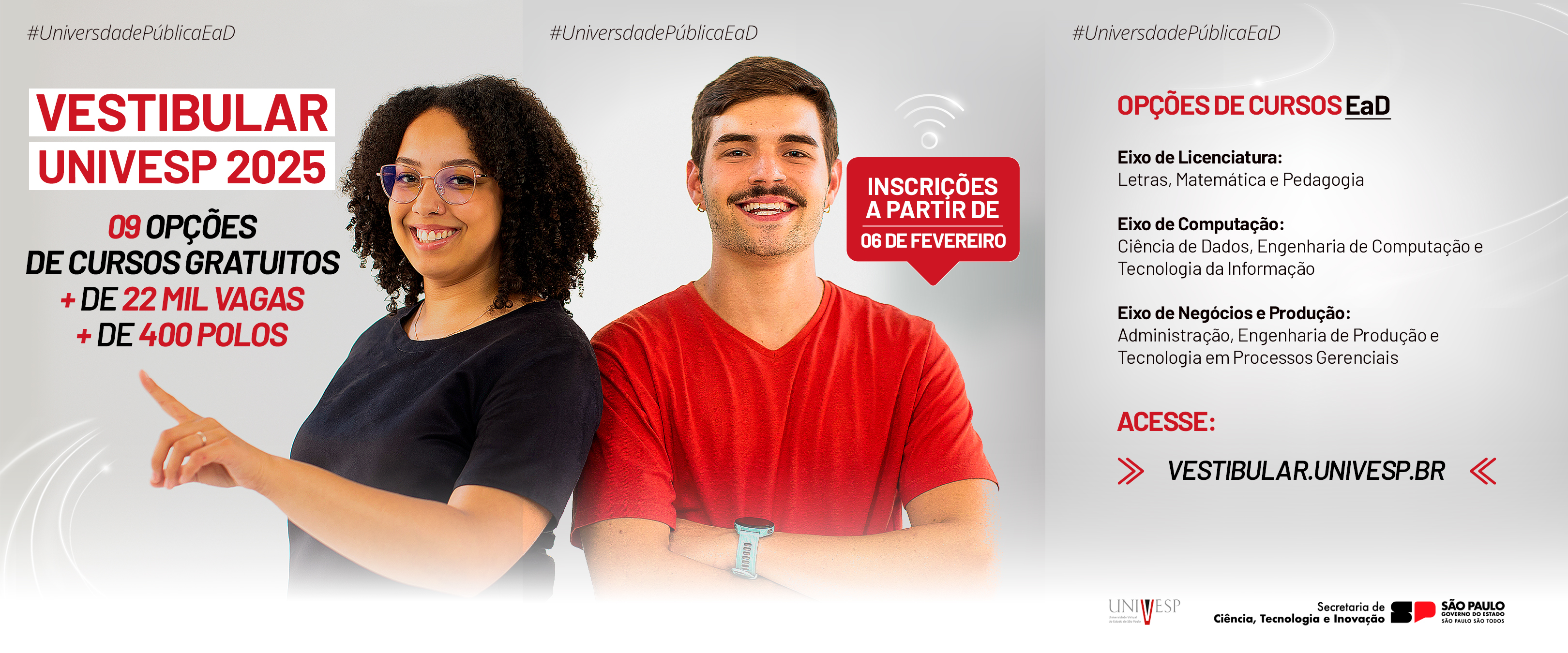 INSCRIÇÕES ABERTAS UNIVESP
